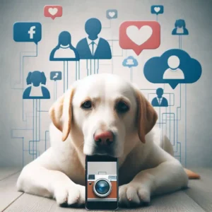 Hund und Social Media_KI generiert