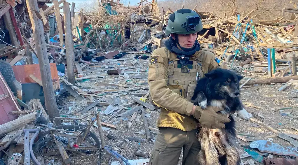 Tierrettung an der Front in der Ukraine